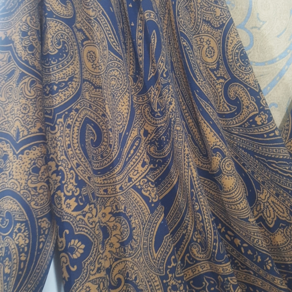 Michael Kors Blue and Brown Paisley Dress - Picture 2 of 7